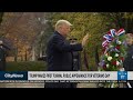 President Trump makes first formal appearance for Veterans Day