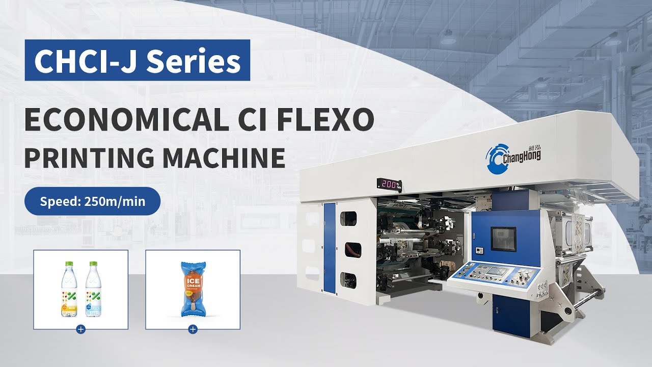 CHANGHONG Economic CI 6 Colors Flexo Printing Machine Central Drum For ...