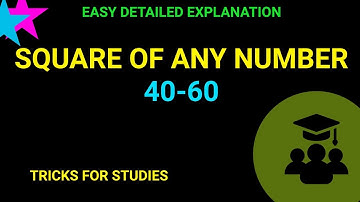 Find the Square of Any No. between 40 and 60 in less than 30 seconds | Emmanuel Tutorials