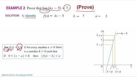 MATH101, 2.4 The Precise Definition of a Limit