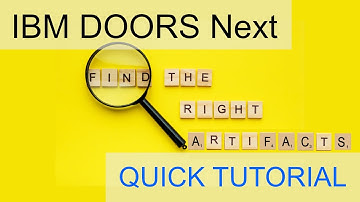 DOORS Next Generation Tutorial: How to filter artifacts