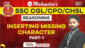 Inserting Missing Character | SSC CGL | SSC 2022 | Reasoning | Tips & Tricks | By Harshit Mahendras