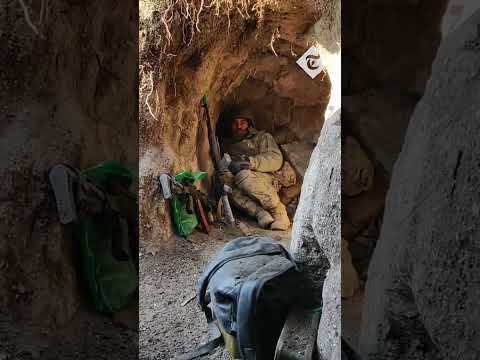 Ukrainian Soldiers Barely Avoid Russian Bomb As They Hide In A Trench