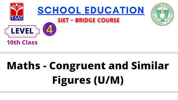SIET Bridge Course || L4 (10th - U/M) | Maths - Congruent and Similar Figures