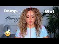 Styling curly hair DAMP vs SUPER WET | Which is BETTER?