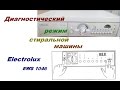 Как ввести в диагностический режим стиральную машину Electrolux EWS 1046