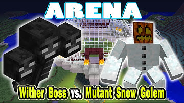 Minecraft Arena Battle Wither Boss vs. Mutant Snow Golem