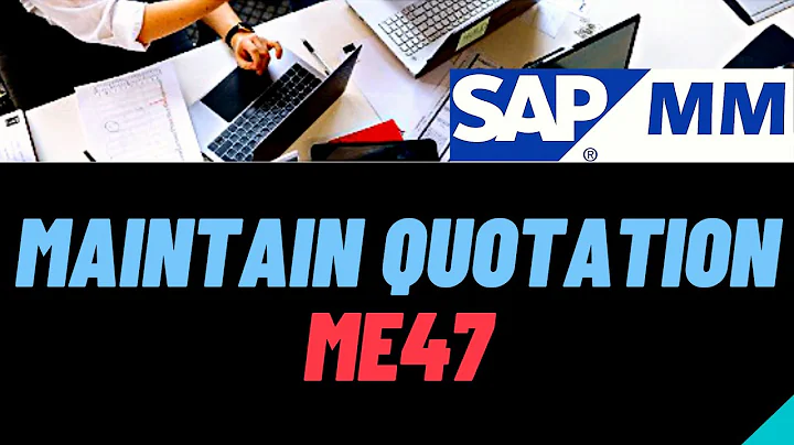 SAP MM | SAP Quotation | Maintain Quotation in SAP | Create Quotation SAP | ME47 T Code Quotation