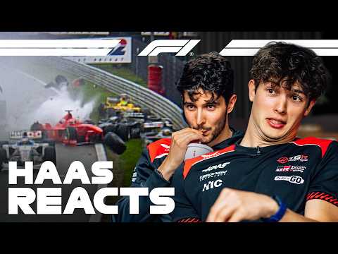 Ollie Bearman y Esteban Ocon reaccionan a momentos memorables de la Fórmula 1