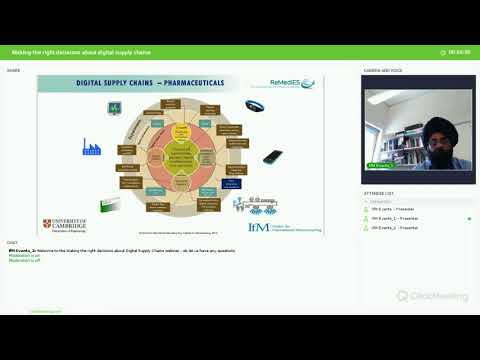 Making the right decisions about digital supply chains - Webinar with Dr Jag Srai, June 2018