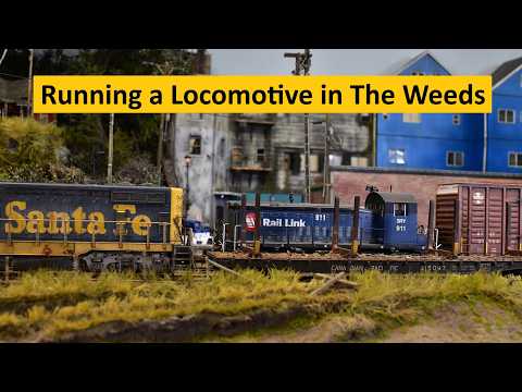 Running an HO Scale CF7 Switcher in The Weeds on Out of Service Track | Boomer Diorama