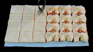 100 pieces per minute! Puff pastry appetizer perfect for any event 😋