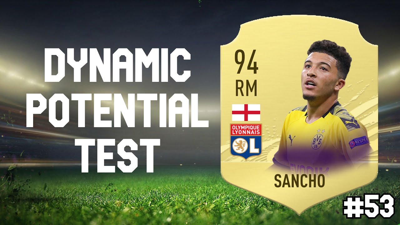 Jadon Sancho Dynamic Potential Test! FIFA 20 Career Mode