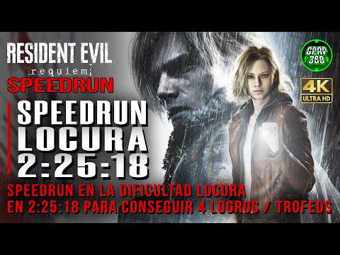 Resident Evil Requiem | SPEEDRUN EN LOCURA 2:25:18 para conseguir 4 Logros / Trofeos (Platino 1.288)