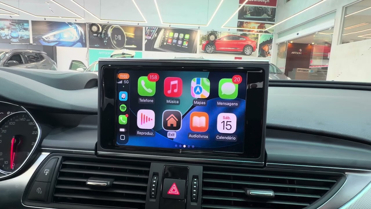 Audi A6 | 2016 - Instalação Aplle CarPlay + Android Auto conexão sem fio - ArtsomAuto 