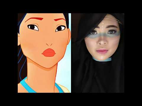 Disney's POCAHONTAS MAKEUP TUTORIAL With HIJAB I Tutorial Makeup ala POCAHONTAS I By Vapinka Makeup