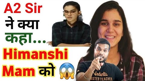 Himanshi Mam को क्या कहा A2 sir ने | Motivation | Himanshi Singh |  # A2sir #arvindarora #motivation