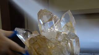 Diamond-Clear Arkansas Quartz Clusters - Relaxing Crystal Cleaning!