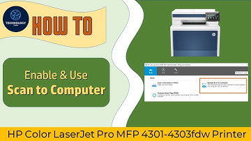 HP Color LaserJet Pro MFP 4201 |4202 |4203dw |4301 |4302 |4303fdw Printer : Enable Scan to Computer