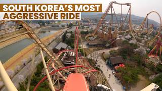 Sköll & Hati Front Row POV | South Koreas Only Single Rail Coaster! Gyeongju World