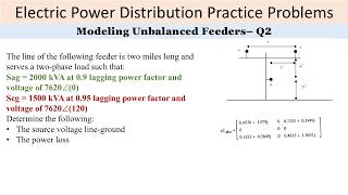 Modeling Unbalanced Feeders - Question 2