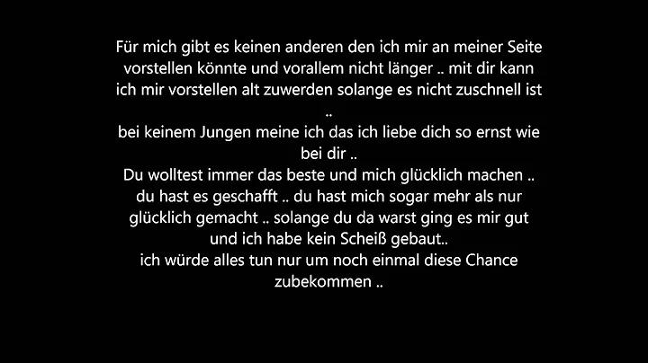 ich liebe dich ..