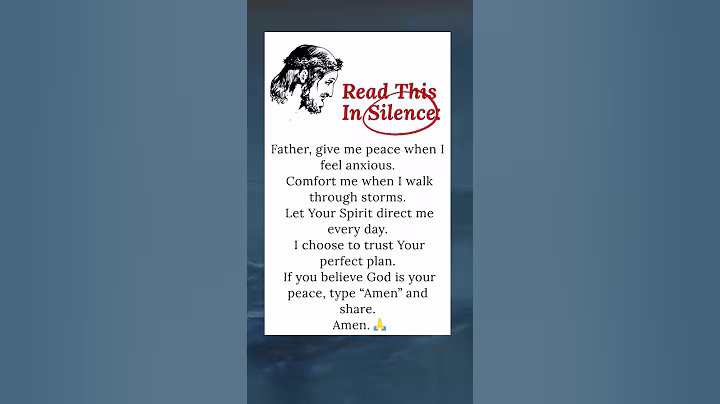 READ THIS IN SILENCE 🙏 Prayer for Peace and Comfort #prayer #faith #jesus #hope