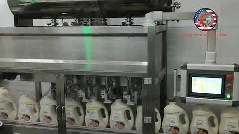 Automatic 4 filling nozzles tracking type baby shampoo big bottle filling machine high speed filler