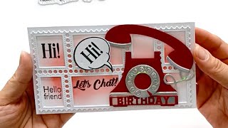 HELLO FRIEND Card tutorial | Happy mail - #Alinacutle® #AlinaCraft #handmadecards #papercraft #temu