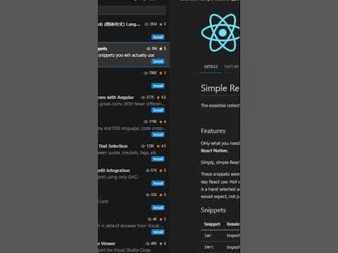 React Vscode snippets #javascript #coding - YouTube