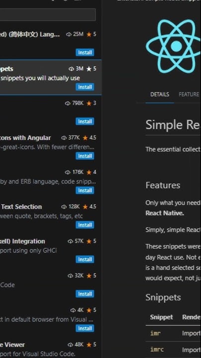 React Vscode snippets #javascript #coding - YouTube