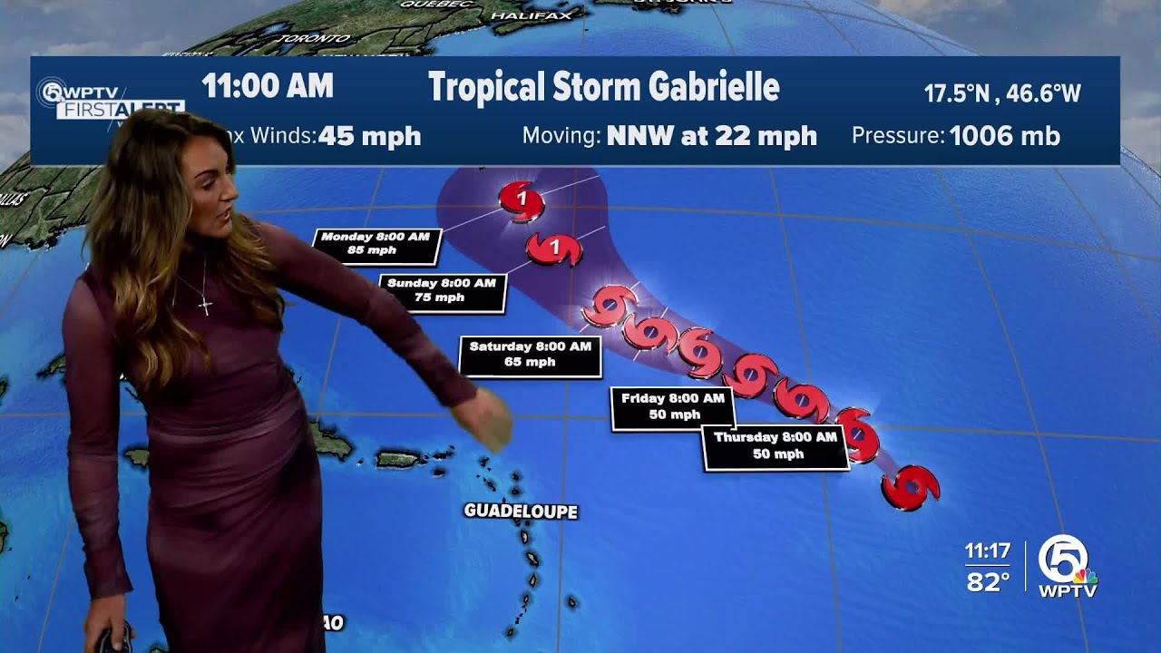 Tropical Storm Gabrielle forms in Atlantic