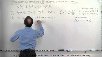 Probability & Statistics (33 of 62) Calculation Probability Summary (2 of 3)