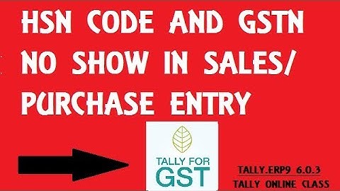 How to Enter HSN Code and GSTIN in Tally ERP9 | Sale and Purchase Invoice | Tally Online Class
