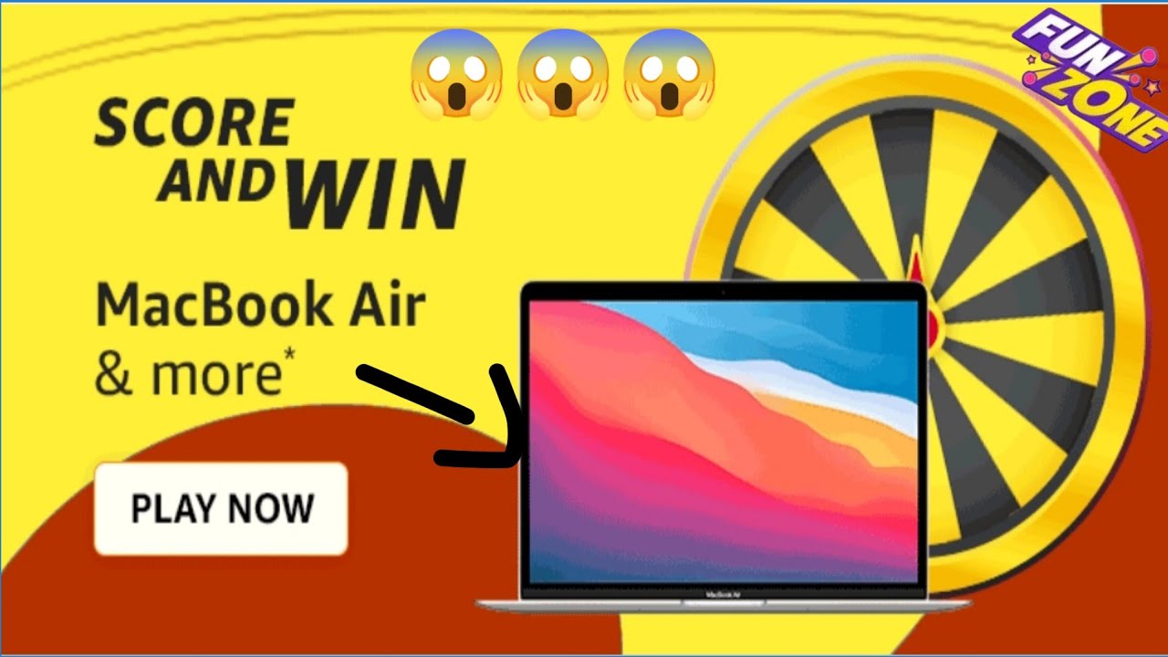 Amazon Score and Win MacBook Air Quiz Answer Amazon MacBook Air Spin