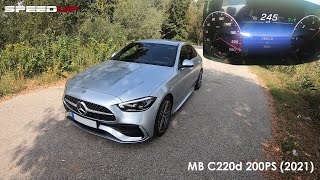 MERCEDES C220D AMG 2021 | 200 HP | ACCELERATION &amp; TOP SPEED TEST | 0-100 | 0-200 | 100-200 | DRAGY |