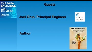 Data Exchange Podcast (Episode 36): Joel Grus