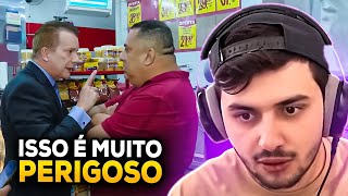 GABE REAGE AMEAÇA DE MORTE NA BLITZ DE SUPERMERCADO