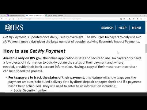 Stimulus Tracker - How to Use Get My Payment App