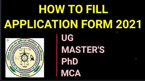 Pantnagar University - How to fill Form 2021 | UG APPLICATION FORM 2021 | GBPUAT