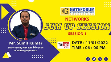 Network Theory | Revision Session | Sumit Sir | Session 1