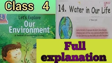 WATER IN OUR LIFE CHAPTER 14 CLASS 4 EVS