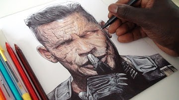 DEADPOOL 2 - CABLE PEN DRAWING (Josh Brolin) | MARVEL