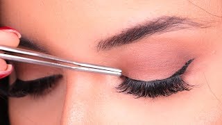 How to Apply False Eyelashes For Beginners With Maya | طريقة تركيب الرموش الاصطناعية مع مايا screenshot 3