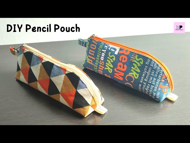 DIY Make a box pencil case with a handle / Easy sewing tutorial  [Tendersmile Handmade] 