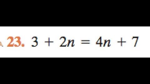 3 + 2n = 4n + 7