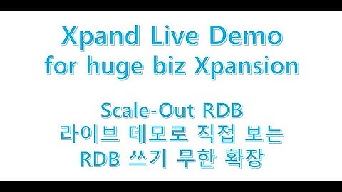Xpand 20 node cluster - Live Demo