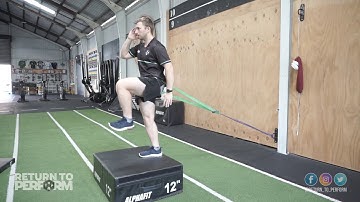 Hover Step Up - Band Resisted [Exercise Demonstration]