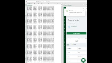 Get CrossTower data in Excel and Google Sheets - Trades for symbol