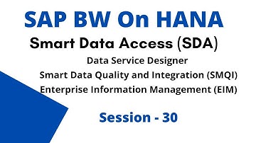 SAP HANA Smart Data Access | Data Virtualization in SAP HANA | Smart Data Quality and Integration